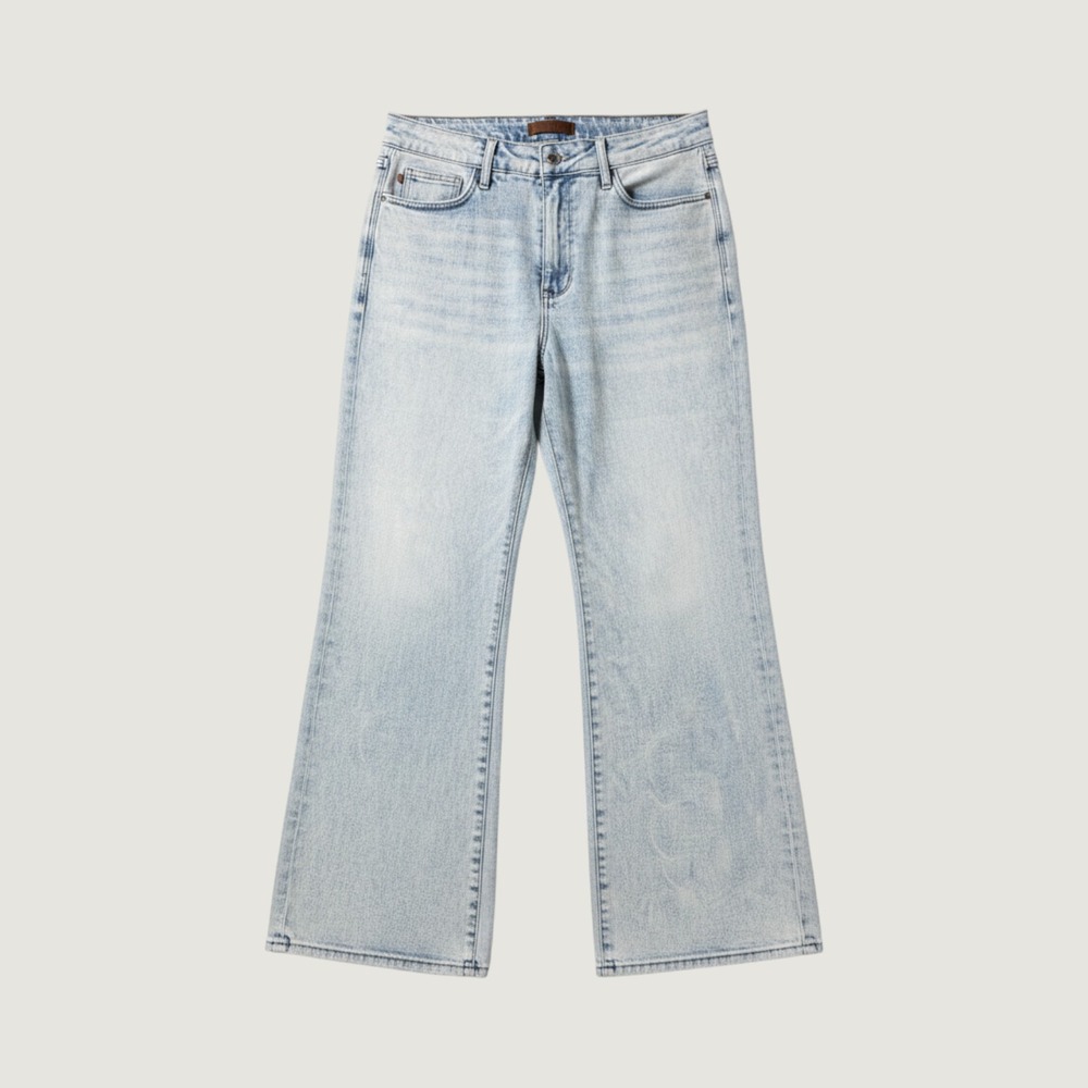 Judy Blue Retro Wide Leg Light Wash Stretch Jeans 16W JB88867 LT High Rise